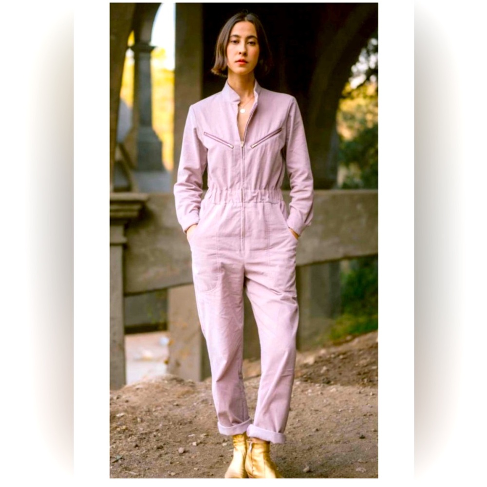 Horses Atelier Flight suite in soft baby corduroy.